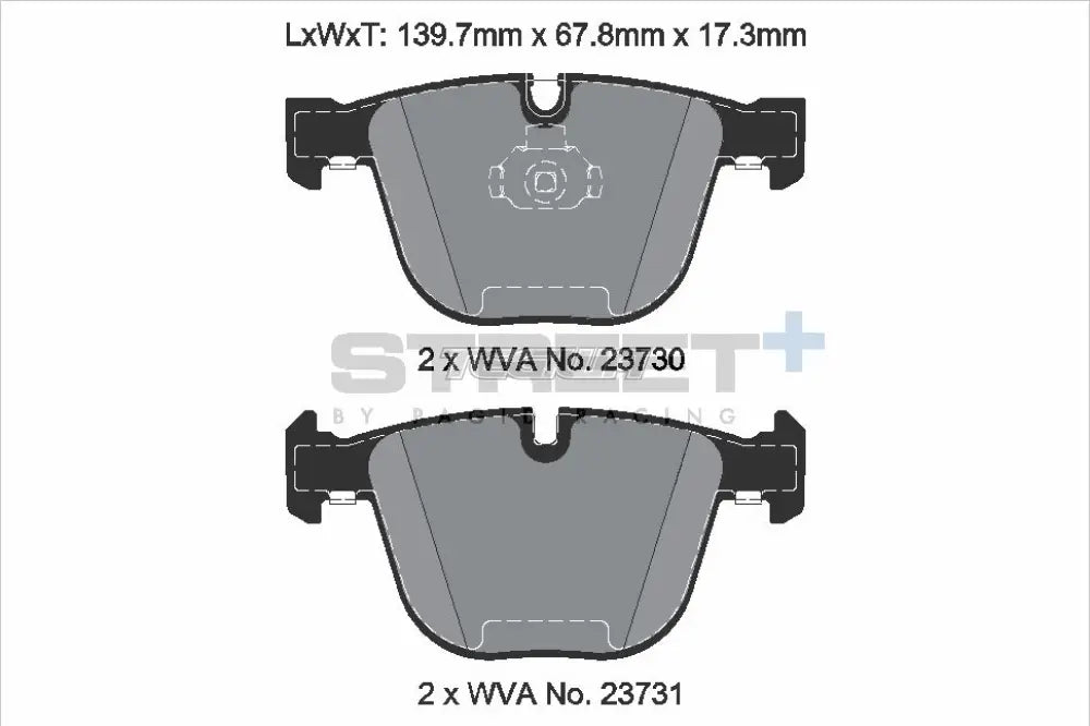Pagid Street+ Brake Pads BMW 3-Series E9X M3 07-11 Rear - T8297SP2001