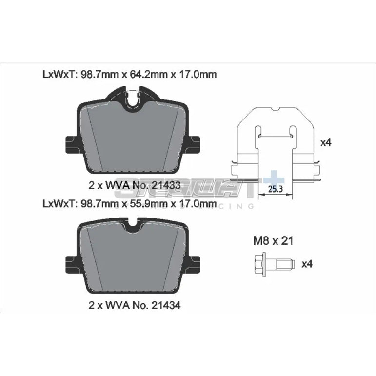 Pagid Street+ Brake Pads BMW 4-Series G2X 20-21 Rear