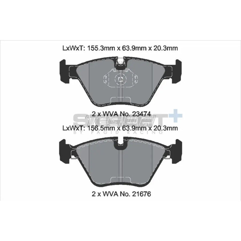 Pagid Street+ Brake Pads BMW M3 E36 Convertible 94-95 Front