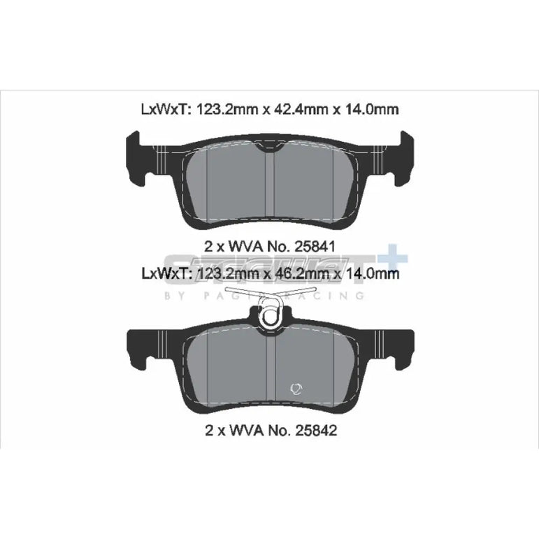 Pagid Street+ Brake Pads Ford Fiesta MK8 ST 18 Rear