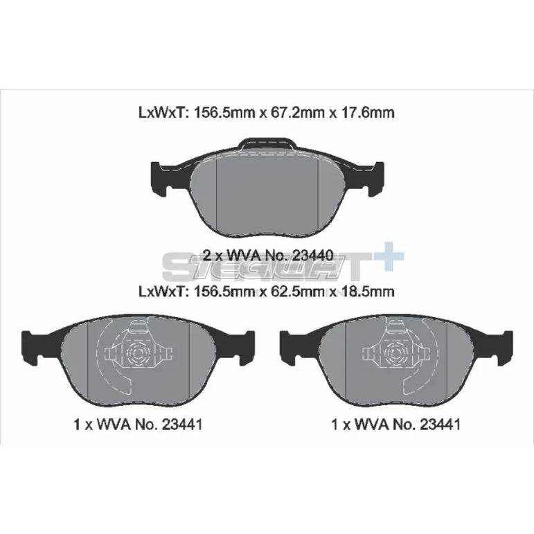 Pagid Street+ Brake Pads Ford Focus MK1 RS 02-04 Front - T8174SP2001
