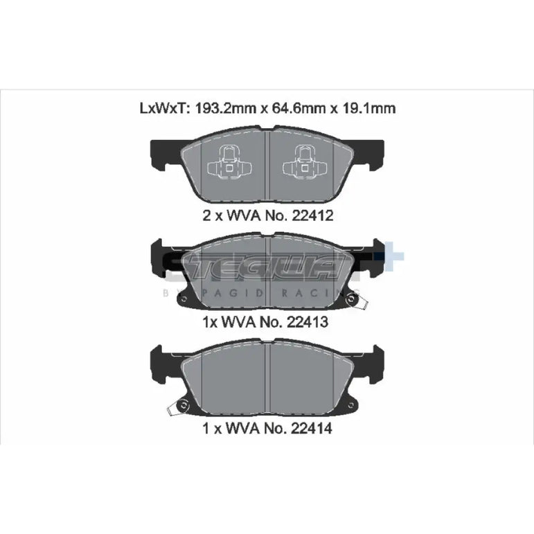 Pagid Street+ Brake Pads Ford Focus MK4 ST 19 Front