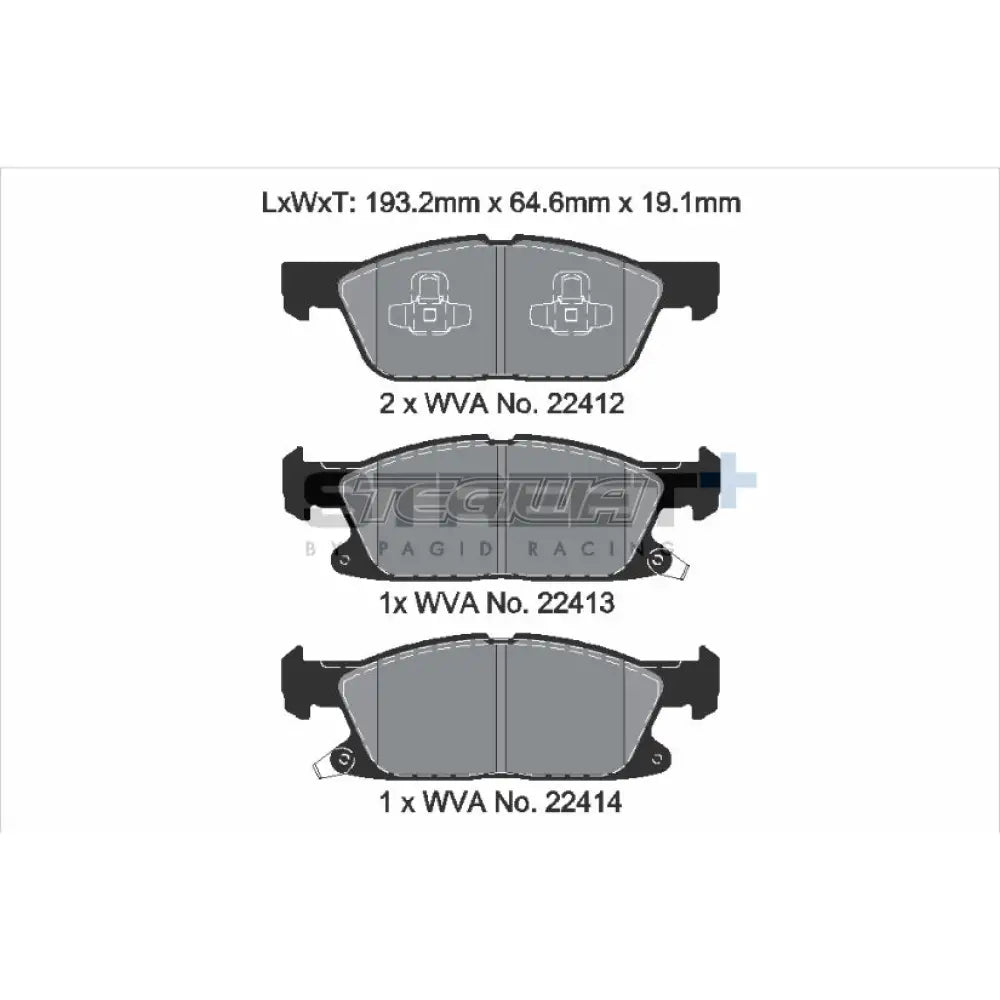 Pagid Street+ Brake Pads Ford Focus MK4 ST 19 Front