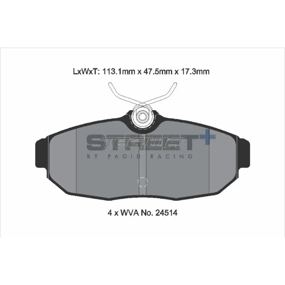 Pagid Street+ Brake Pads Ford Mustang Coupe 3.9 03-04 USDM Rear