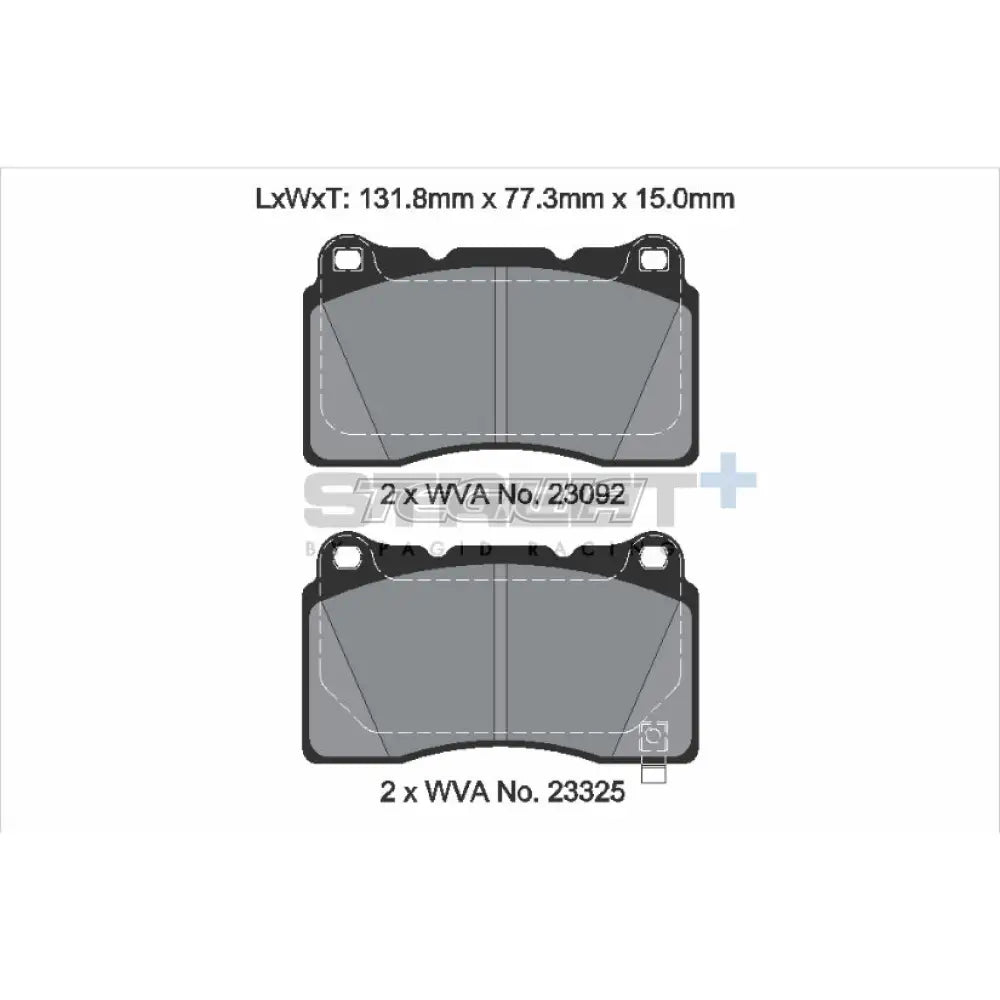 Pagid Street+ Brake Pads Honda Civic FK2 Type-R 15-16 Front - T8300SP2001