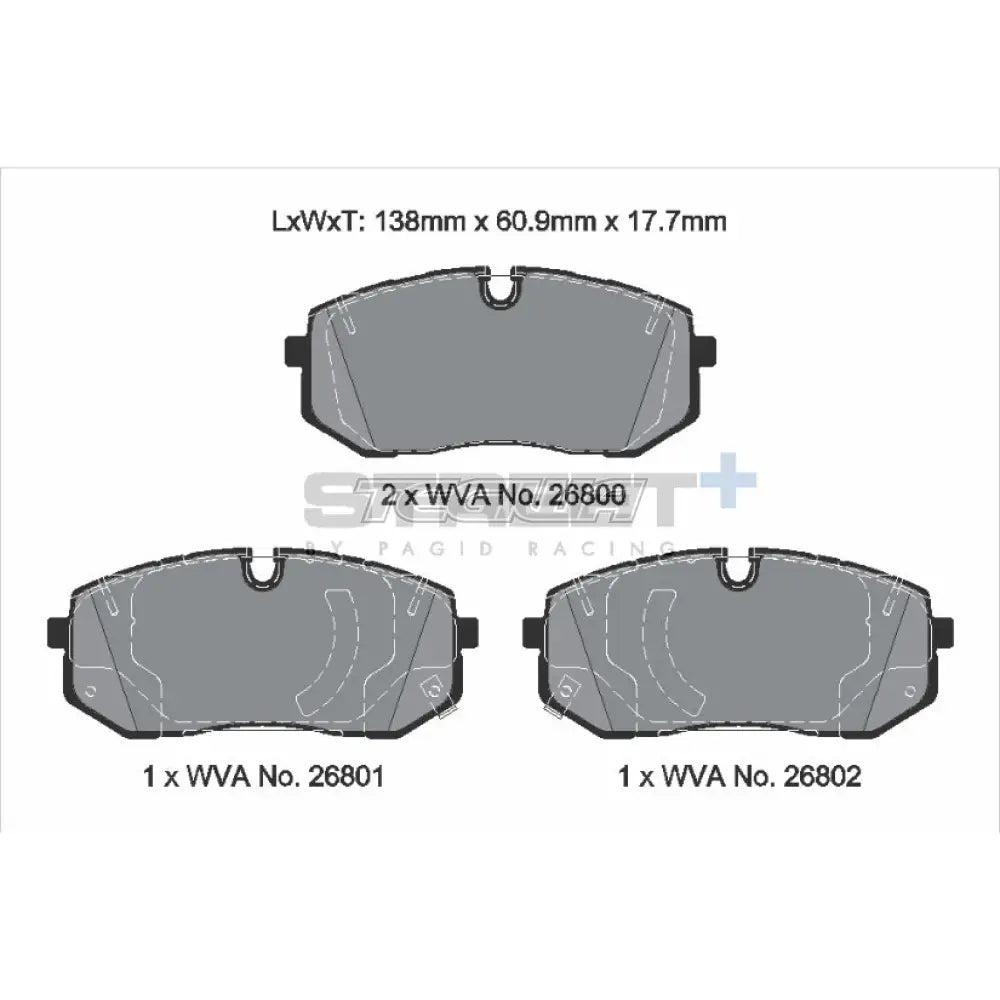 Pagid Street+ Brake Pads Hyundai i20 N 20 Front