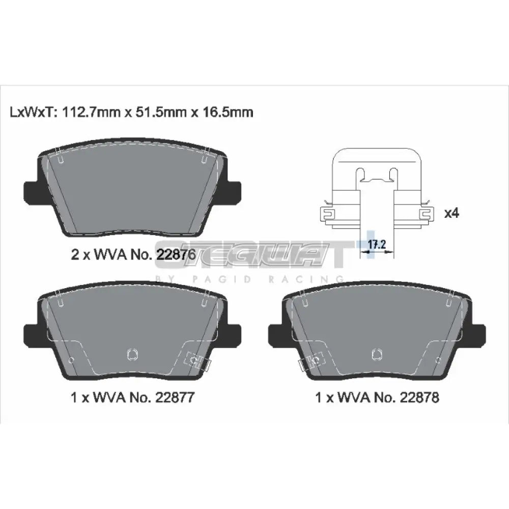 Pagid Street+ Brake Pads Hyundai i30 N 17-21 Rear