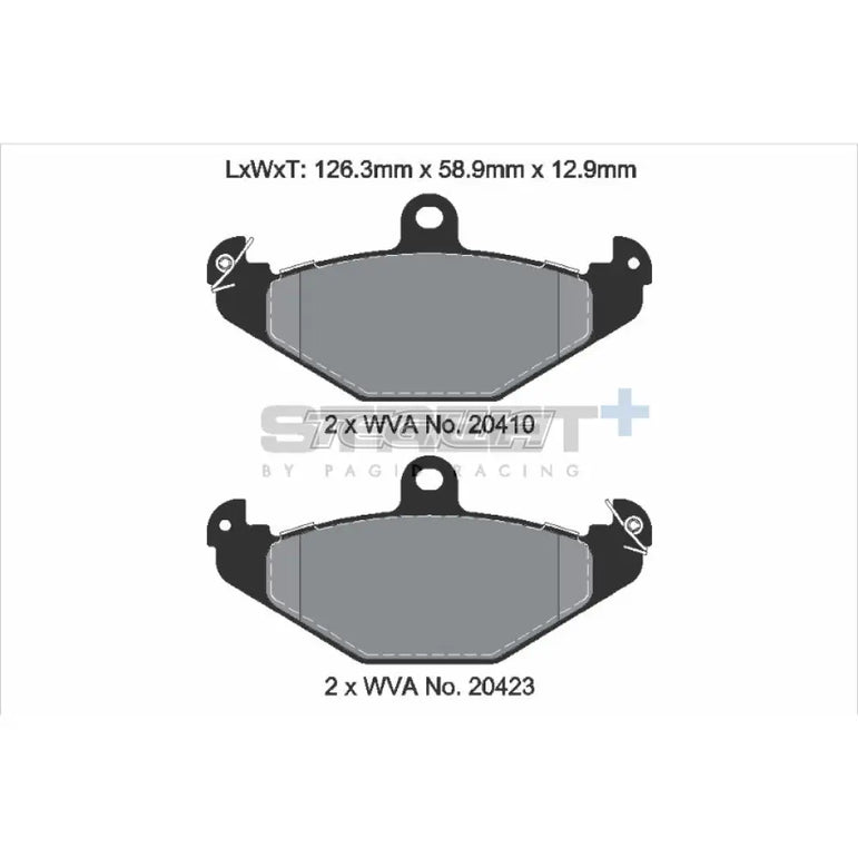 Pagid Street+ Brake Pads Lotus Exige S2 00-12 Rear