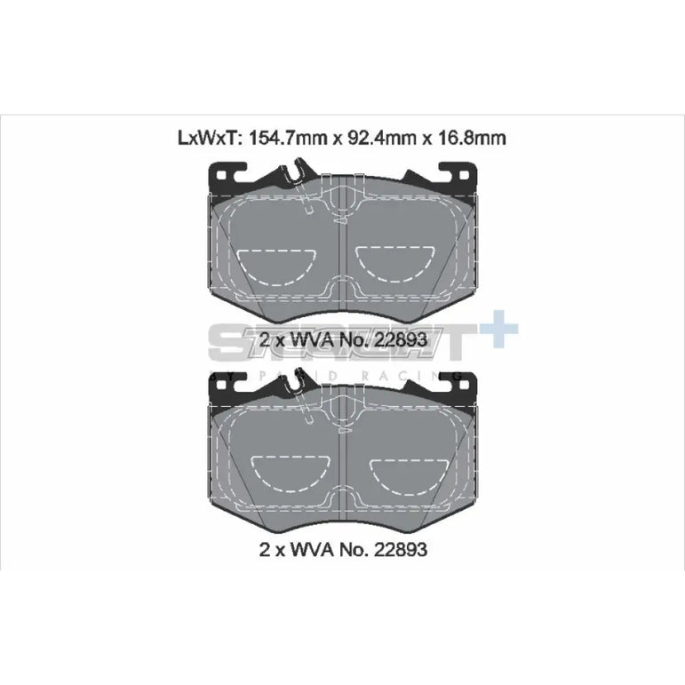 Pagid Street+ Brake Pads Mercedes A-Class AMG A35 18-22 Front - T8211SP2001