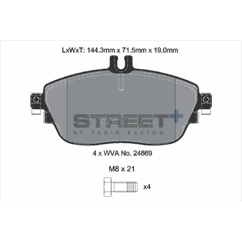 Pagid Street+ Brake Pads Mercedes CLA-Class AMG CLA45 13-19 Front - T8215SP2001
