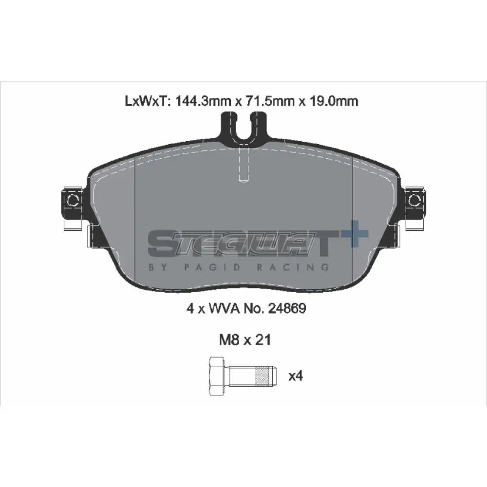 Pagid Street+ Brake Pads Mercedes CLA-Class AMG CLA45 13-19 Front - T8215SP2001