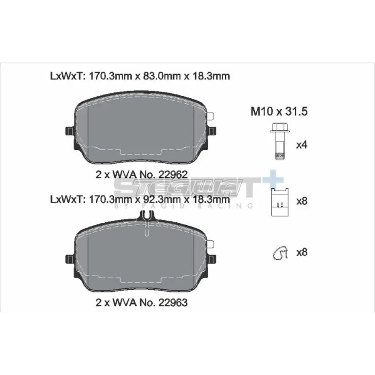 Pagid Street+ Brake Pads Mercedes GLE AMG GLE53 19 Front
