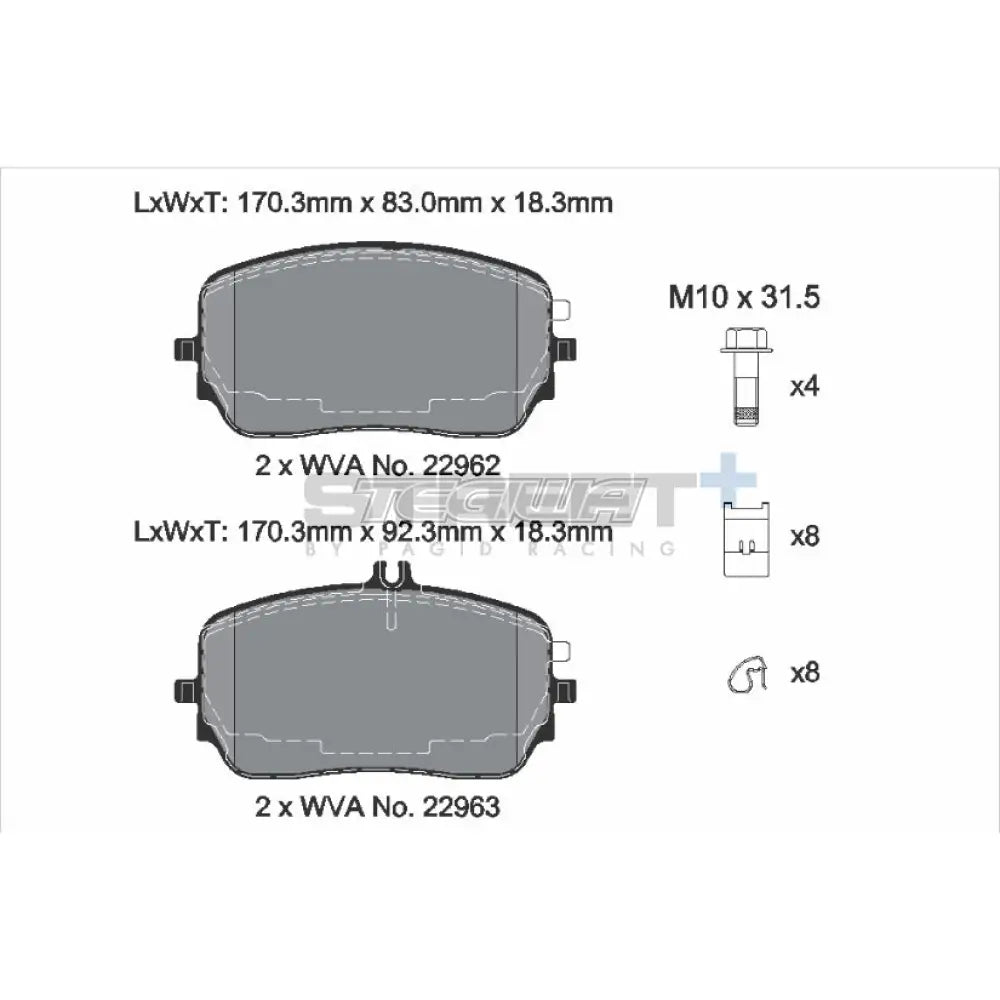 Pagid Street+ Brake Pads Mercedes GLE AMG GLE53 19 Front