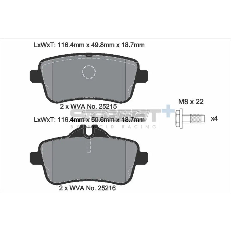 Pagid Street+ Brake Pads Mercedes ML AMG ML63 11-15 Rear