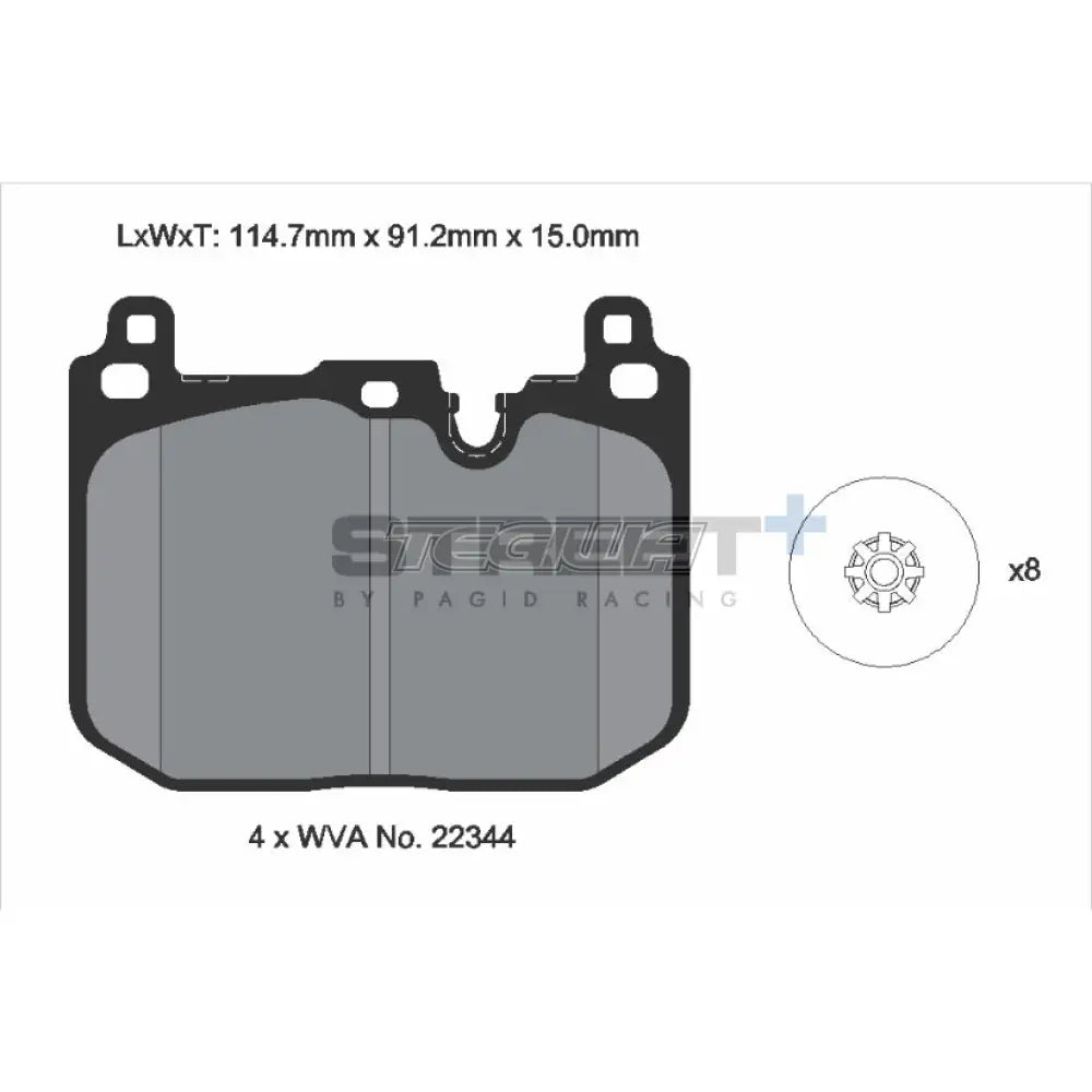 Pagid Street+ Brake Pads Mini Cooper S F5X 13-14 Front - T8162SP2001