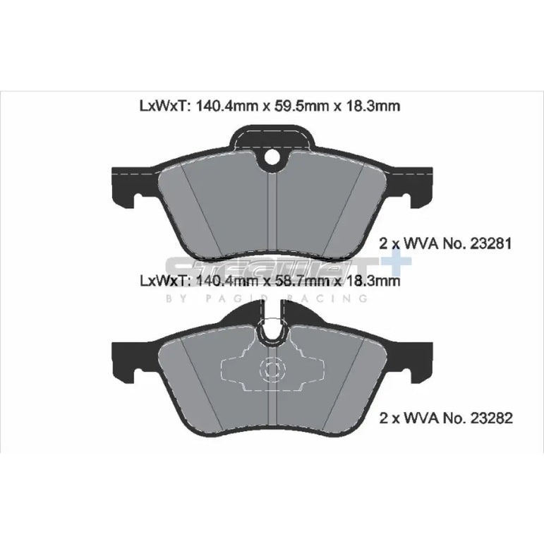 Pagid Street+ Brake Pads Mini Cooper S R5X 02-07 Front