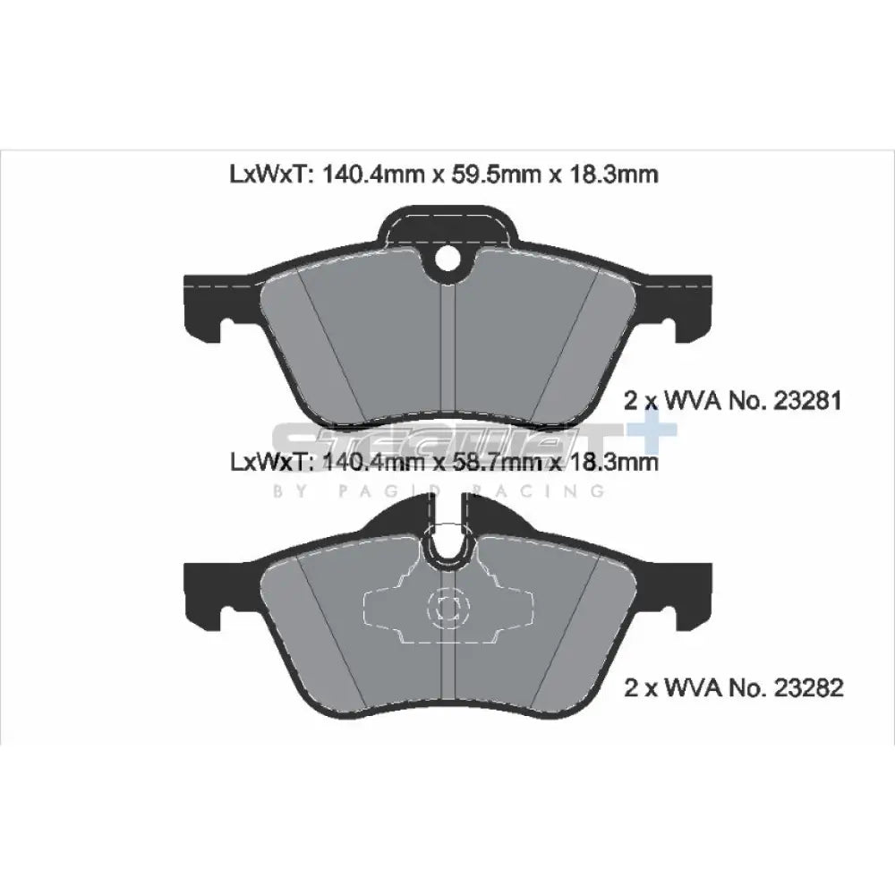 Pagid Street+ Brake Pads Mini Cooper S R5X 02-07 Front