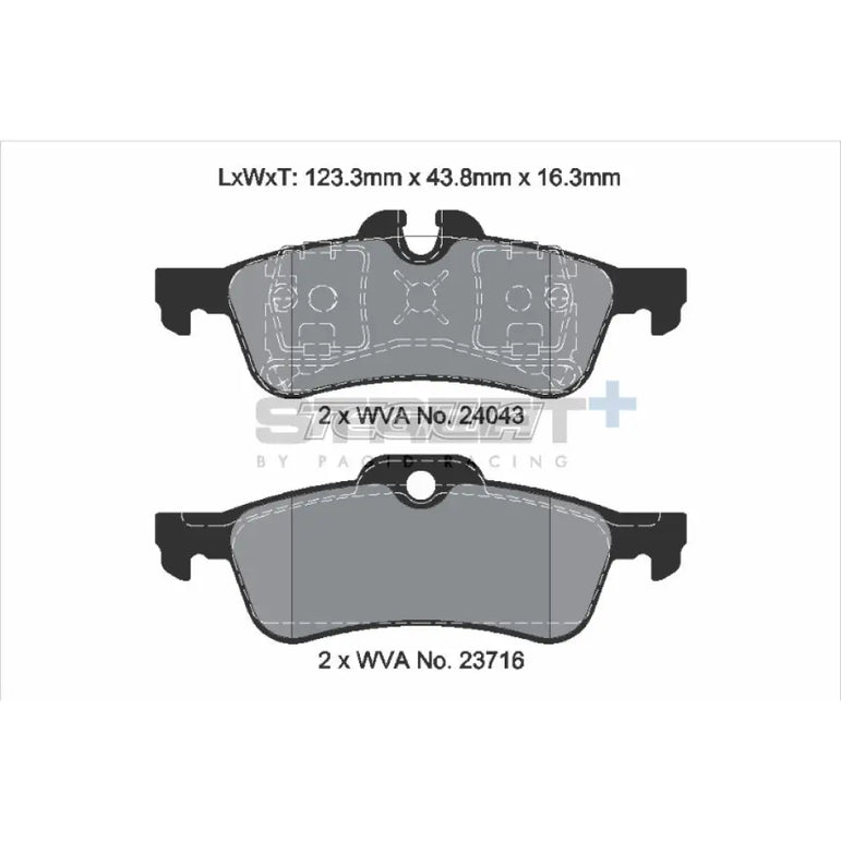 Pagid Street+ Brake Pads Mini Cooper S R5X 02-08 Rear