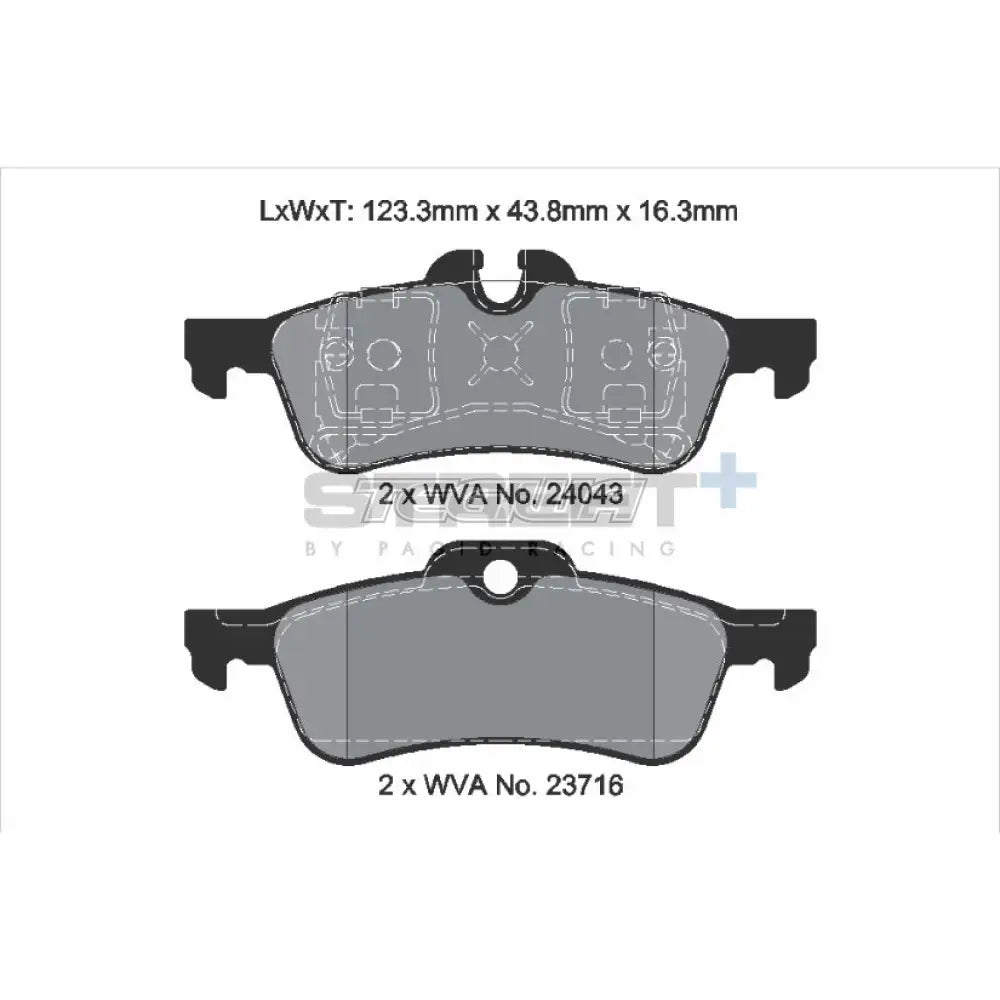 Pagid Street+ Brake Pads Mini Cooper S R5X 02-08 Rear
