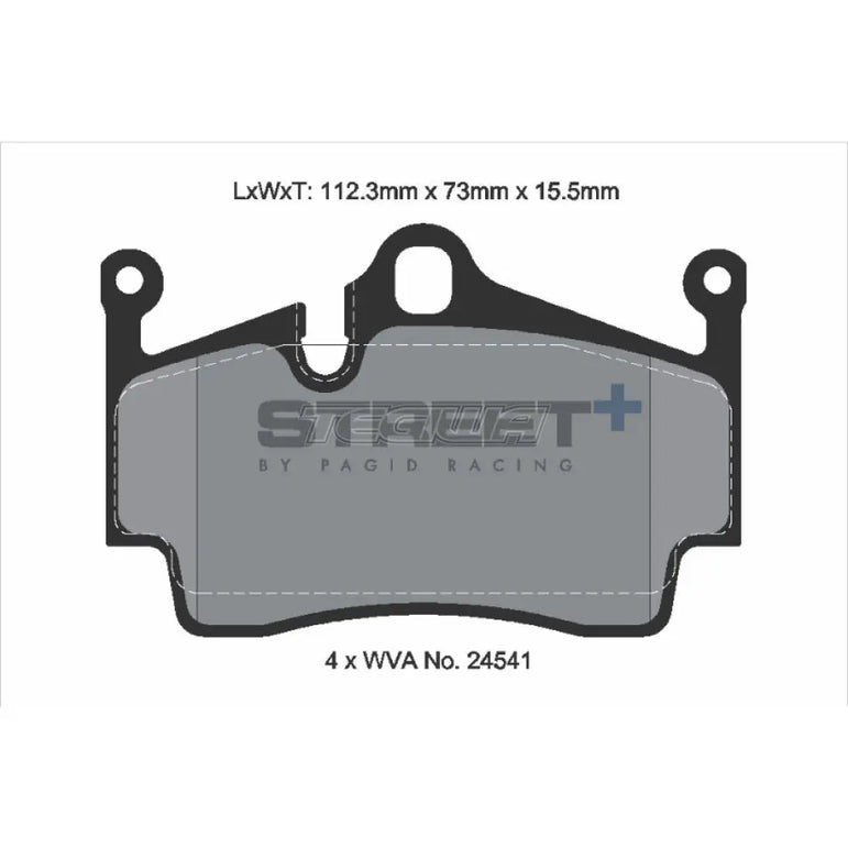 Pagid Street+ Brake Pads Porsche 718 Boxster 982 2.0 16 Rear