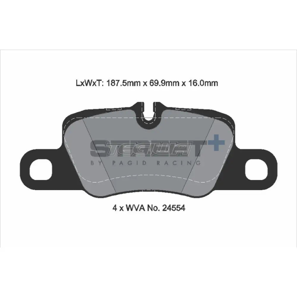 Pagid Street+ Brake Pads Porsche 911 991 11-19 Rear