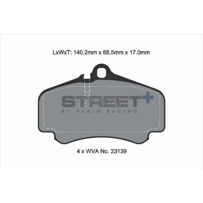 Pagid Street+ Brake Pads Porsche 911 996 3.4 Carrera 4 97-01 Front