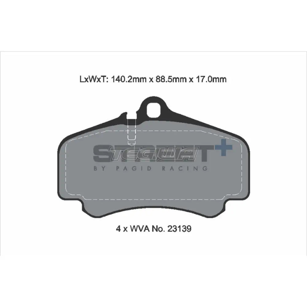 Pagid Street+ Brake Pads Porsche 911 996 3.4 Carrera 4 97-01 Front