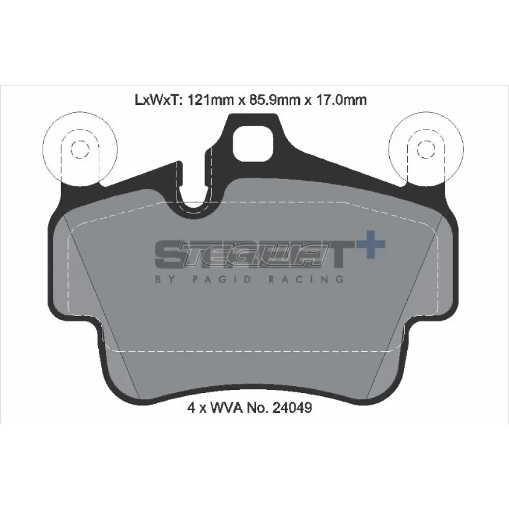 Pagid Street+ Brake Pads Porsche 911 997 04-12 Front - T8054SP2001