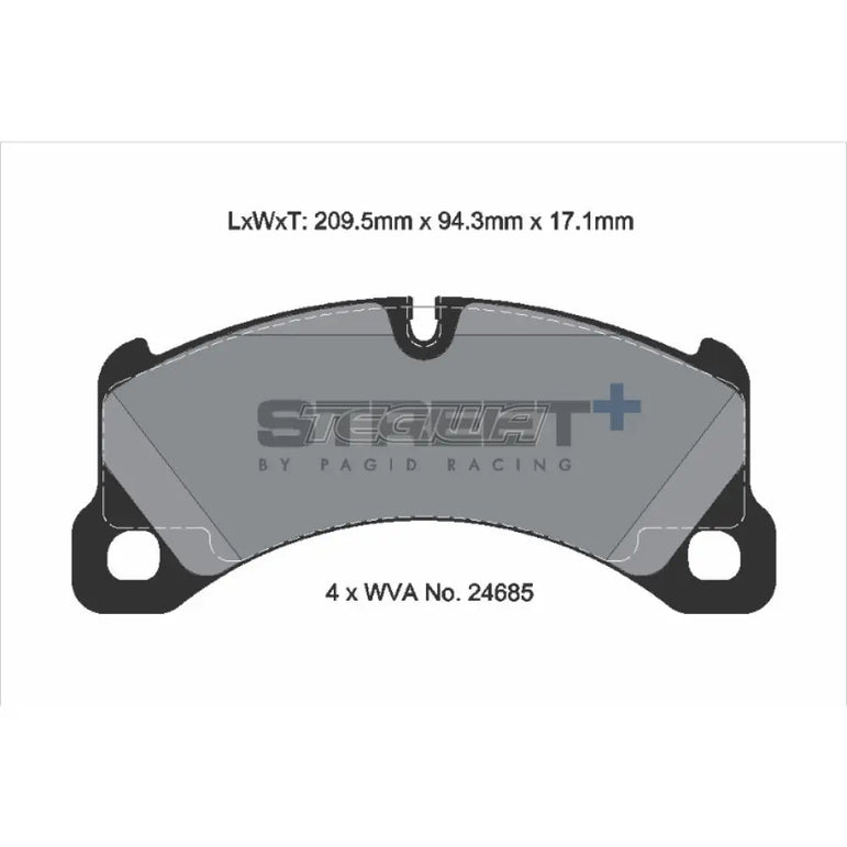 Pagid Street+ Brake Pads Porsche Cayenne 92A 10-14 Front - T8087SP2001