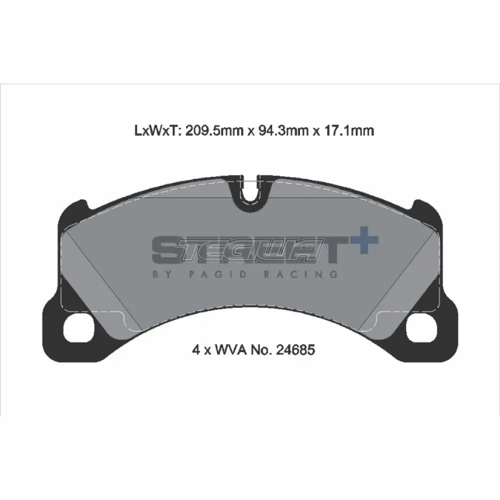 Pagid Street+ Brake Pads Porsche Cayenne 92A 10-14 Front - T8087SP2001
