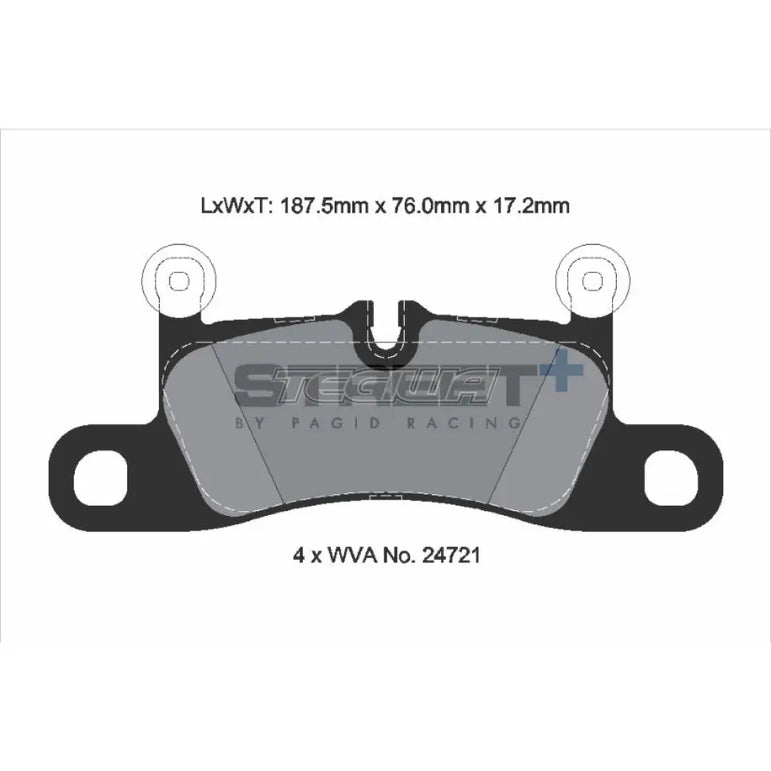 Pagid Street+ Brake Pads Porsche Cayenne 92A 10-16 Rear - T8091SP2001