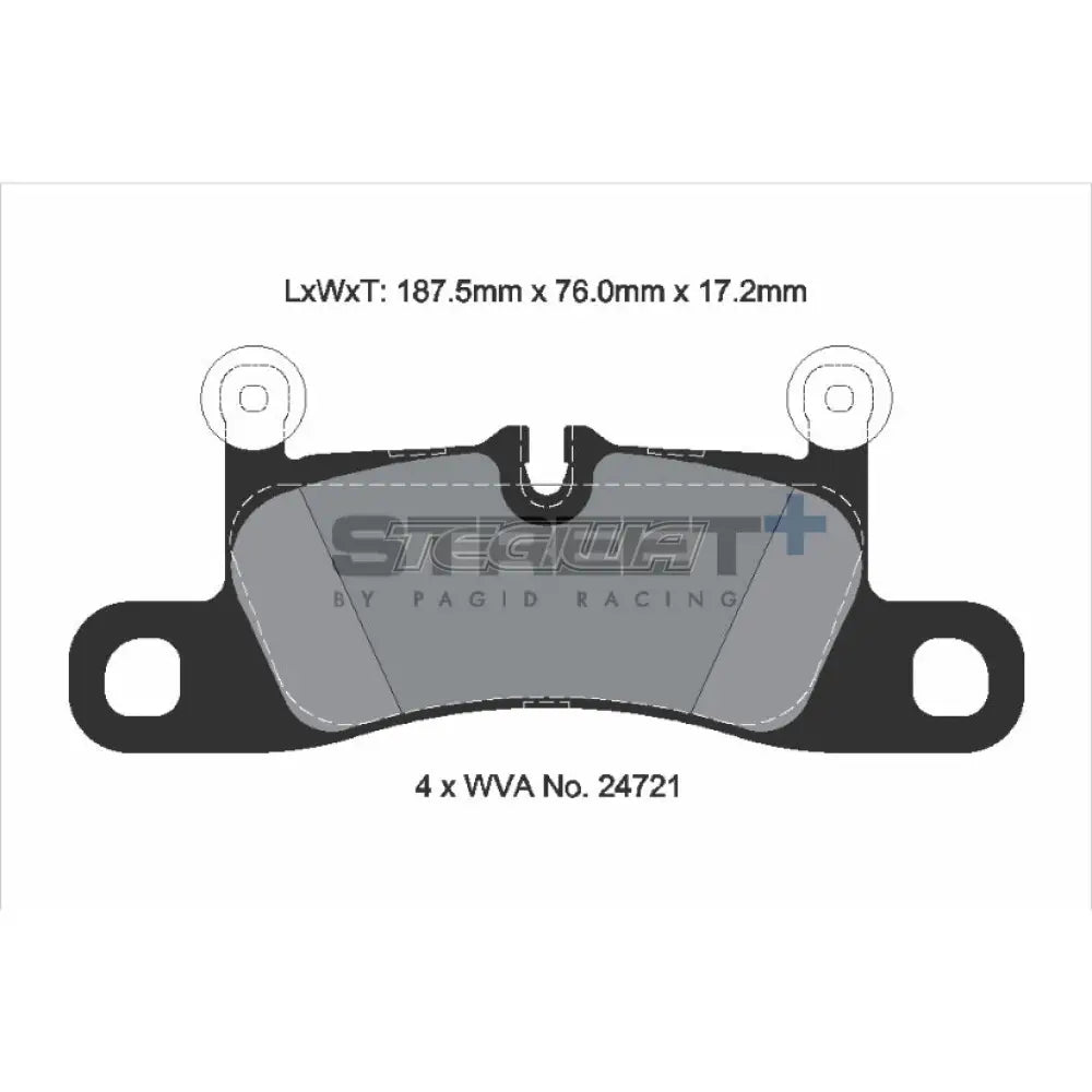 Pagid Street+ Brake Pads Porsche Cayenne 92A 10-16 Rear - T8091SP2001