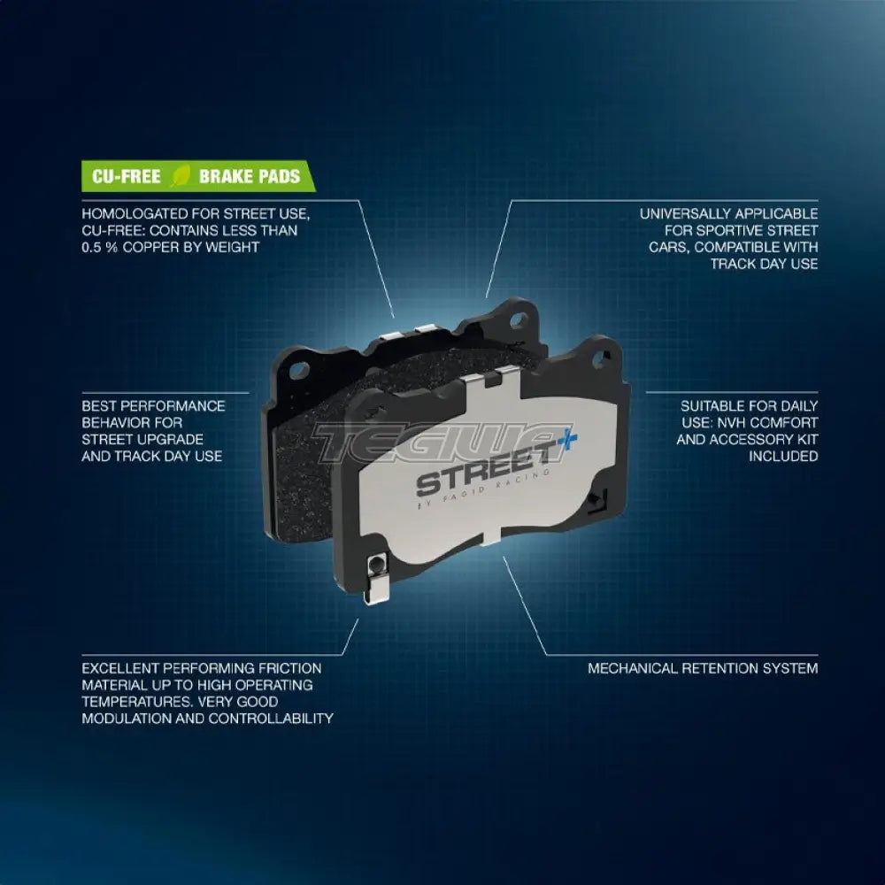 Pagid Street+ Brake Pads Porsche Cayenne 9PA 02-10 Front - T8077SP2001