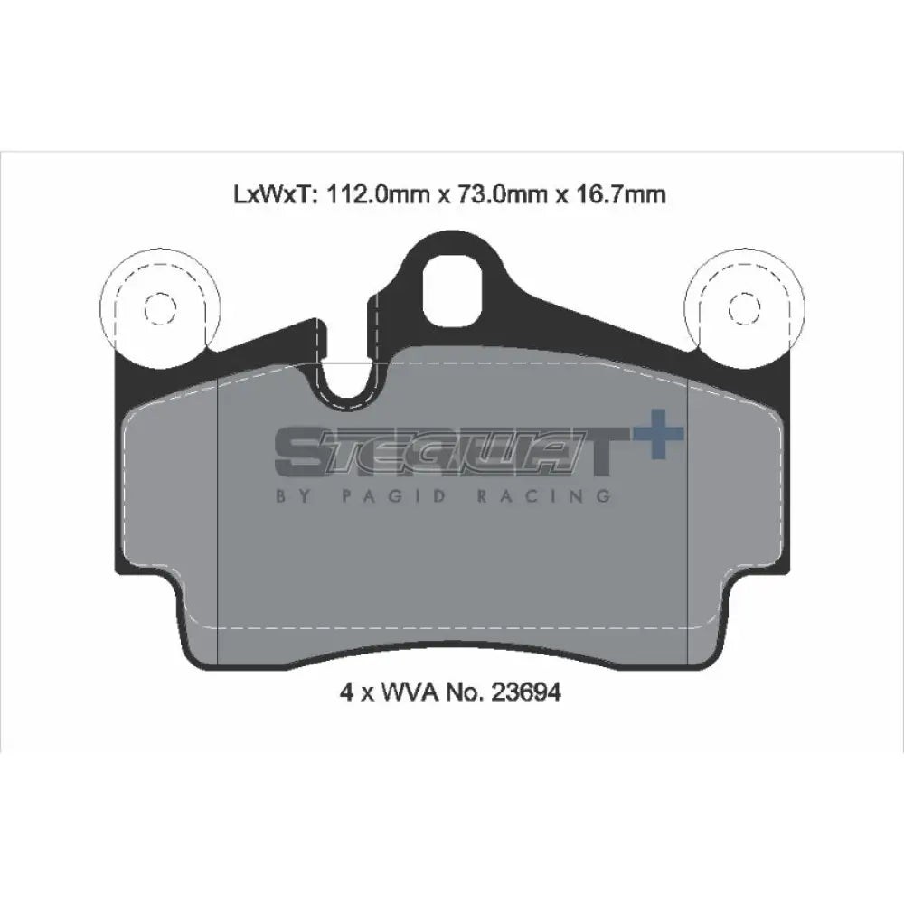 Pagid Street+ Brake Pads Porsche Cayenne 9PA 02-10 Rear - T8039SP2001