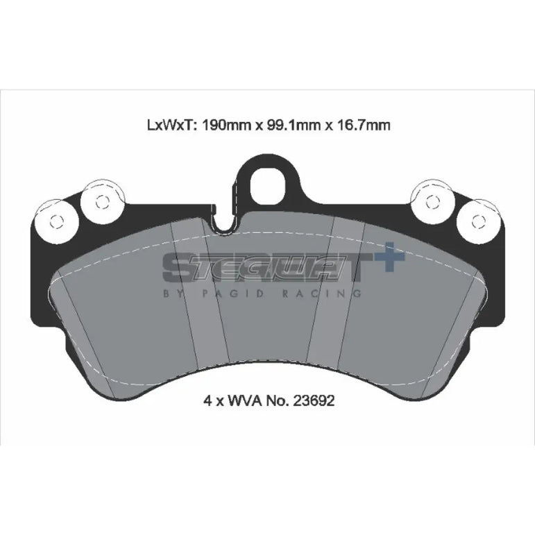Pagid Street+ Brake Pads Porsche Cayenne 9PA 3.0L-3.6L 03-10 Front - T8037SP2001
