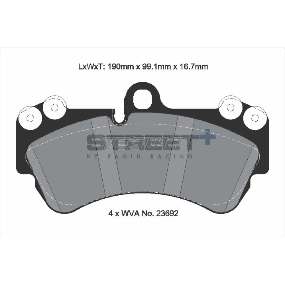 Pagid Street+ Brake Pads Porsche Cayenne 9PA 3.0L-3.6L 03-10 Front - T8037SP2001
