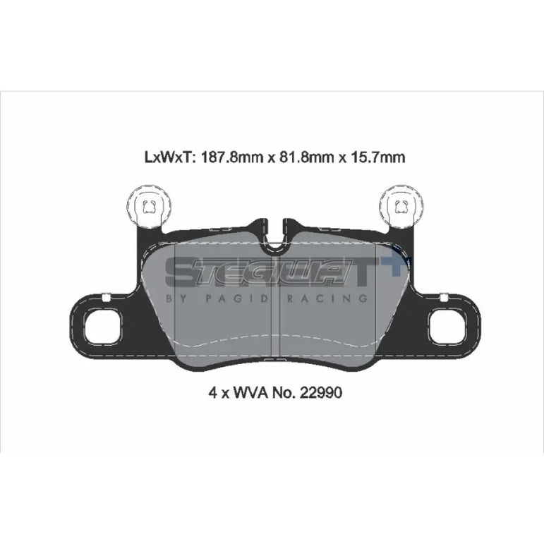 Pagid Street+ Brake Pads Porsche Cayenne 9YA 2.0 E-Hybrid AWD 23 Rear