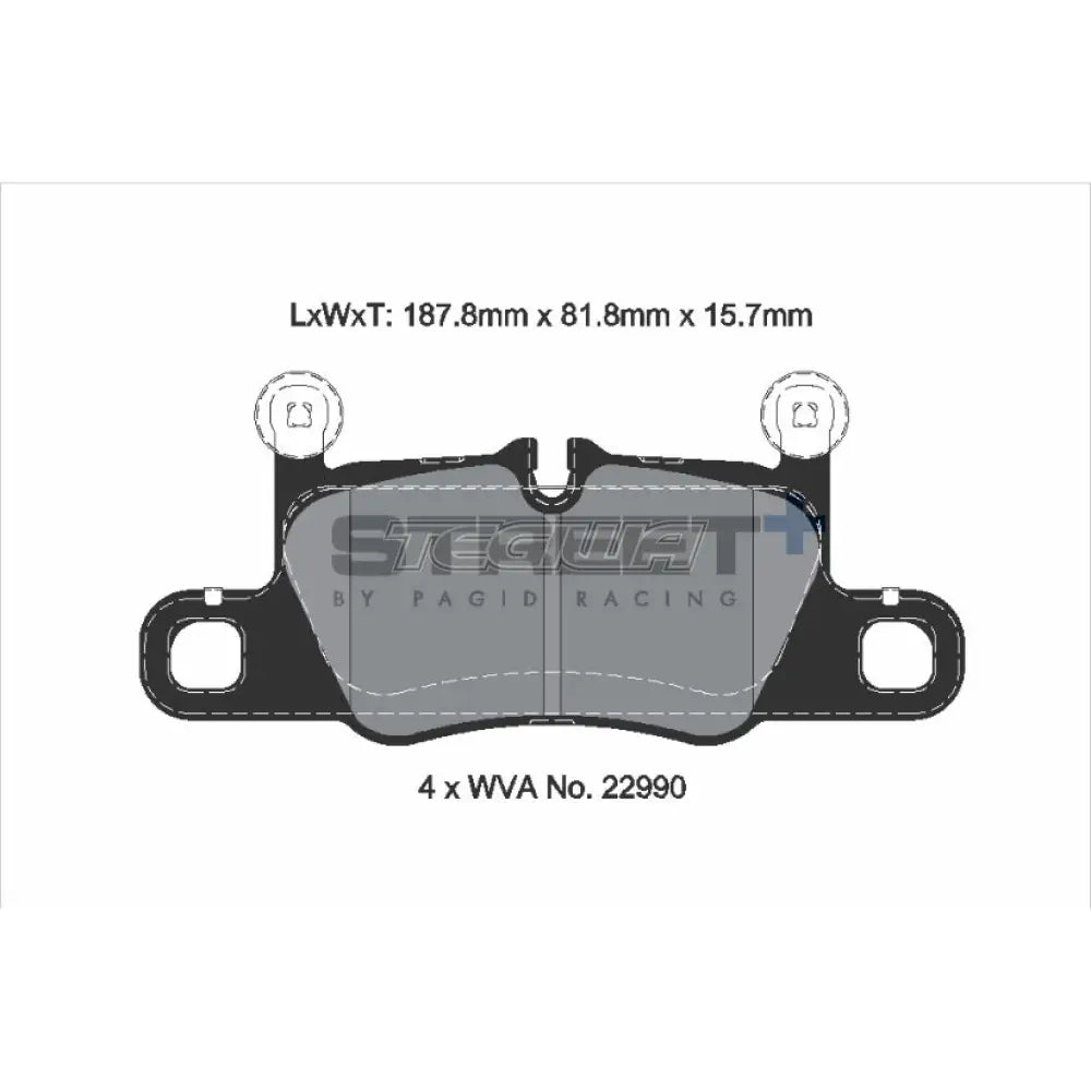 Pagid Street+ Brake Pads Porsche Cayenne 9YA 2.0 E-Hybrid AWD 23 Rear