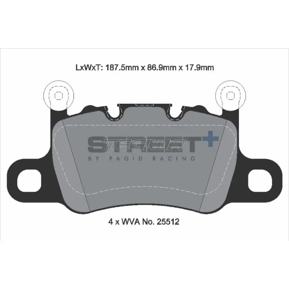 Pagid Street+ Brake Pads Porsche Panamera 911 991 GT3 13-17 Rear