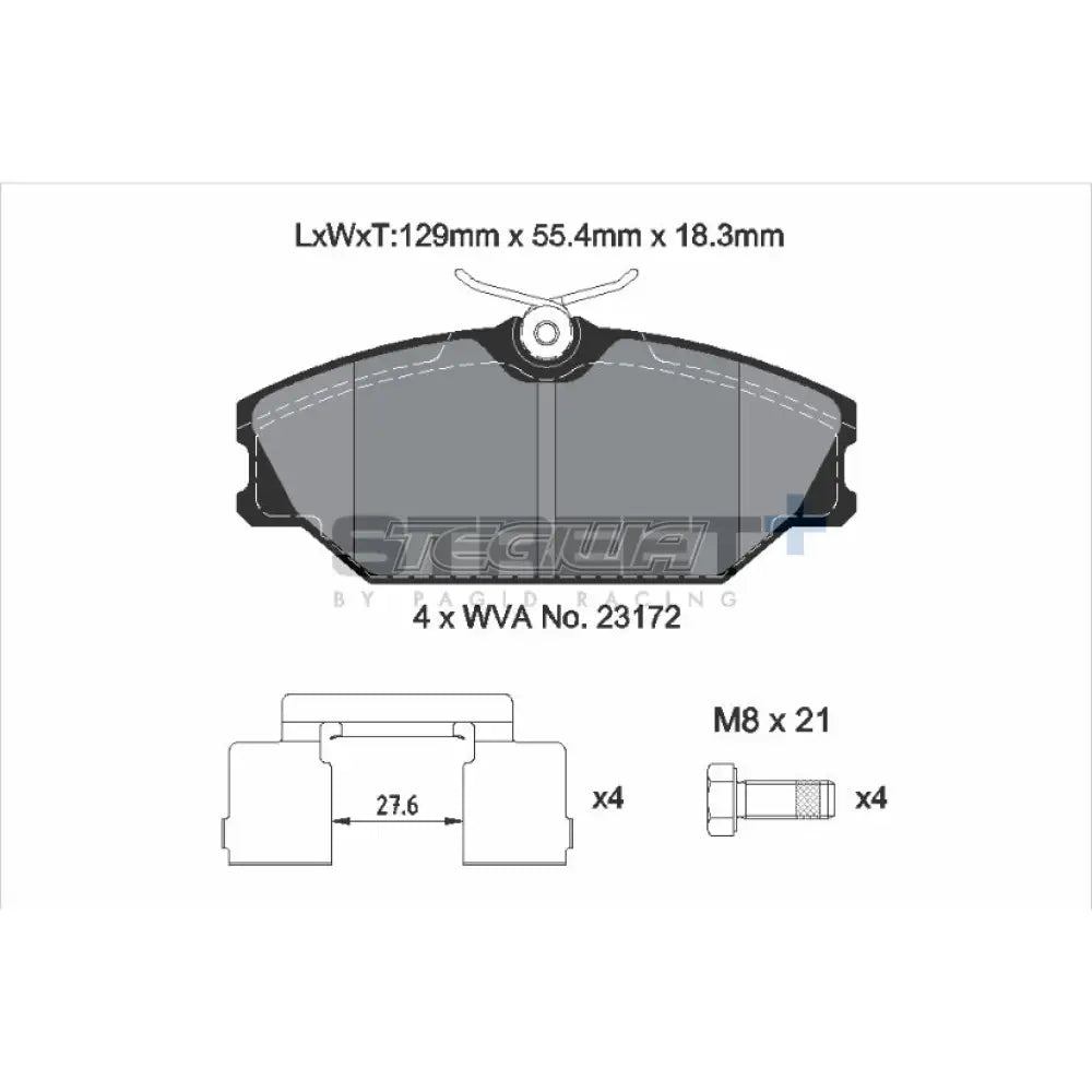 Pagid Street+ Brake Pads Renault Clio MK2 Sport 172 182 00-05 Front