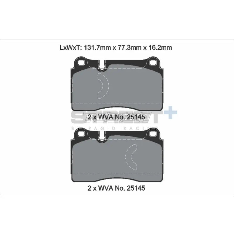 Pagid Street+ Brake Pads Seat Leon Cupra 5F 16-20 Front - T8198SP2001