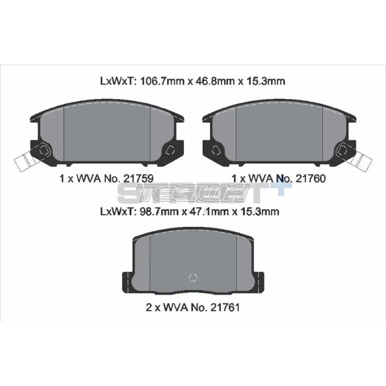 Pagid Street+ Brake Pads Toyota MR2 AW11 84-89 Rear