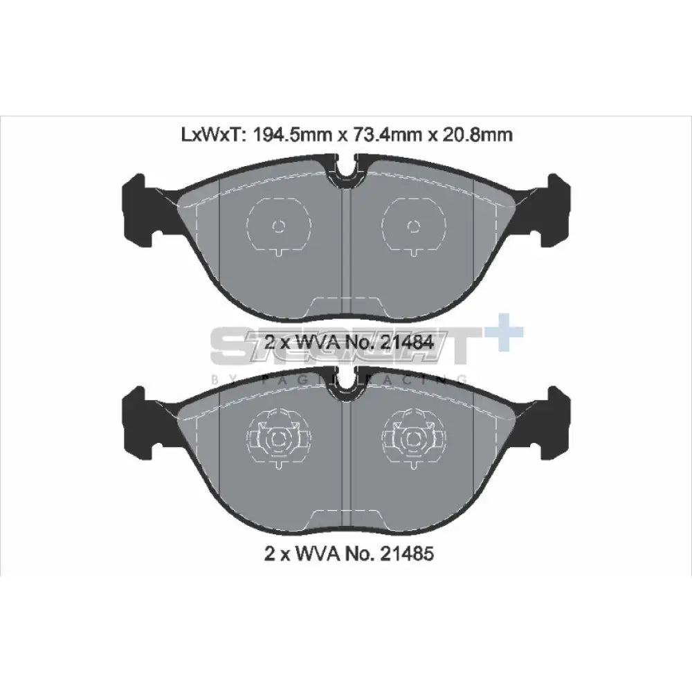 Pagid Street+ Brake Pads Volkswagen Golf MK4 R32 02-05 Front
