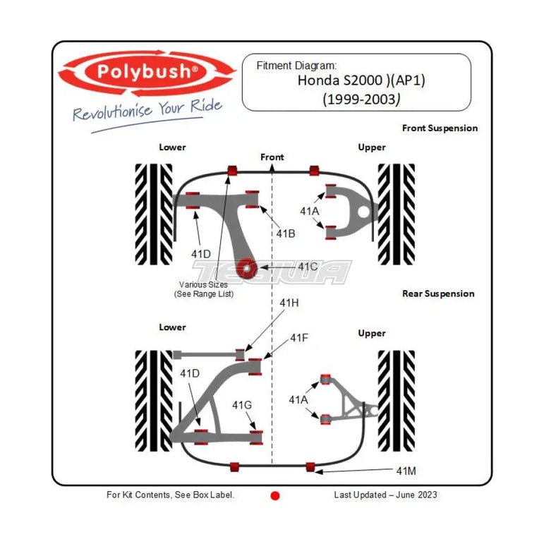 PolyBush Honda S2000 99-03 Full Kit