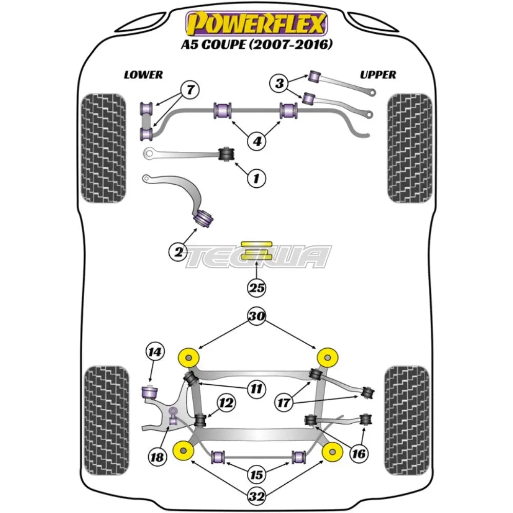 Powerflex Road Series Front Anti Roll Bar Bush 26.8mm Audi A5 S5 RS5 07-16