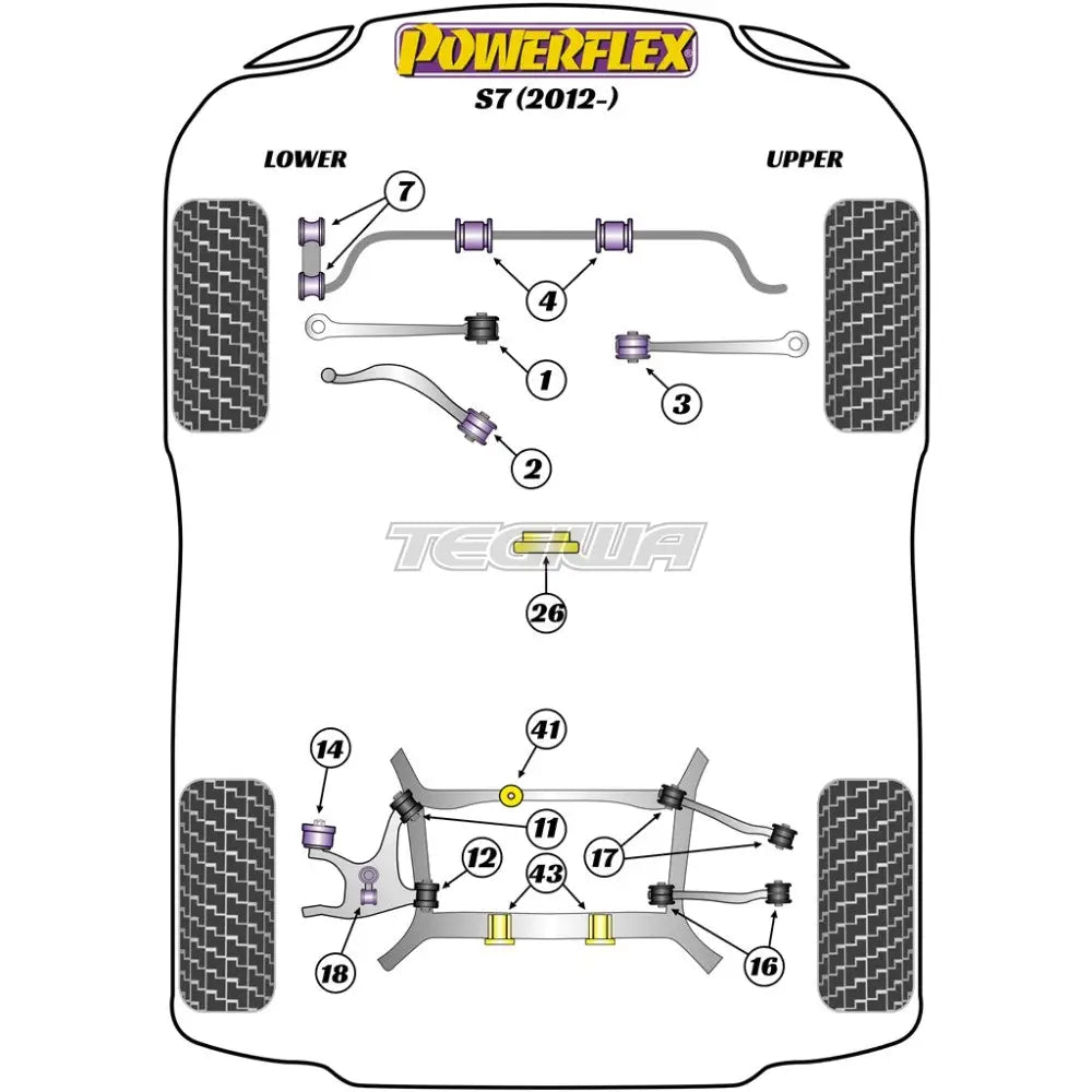 Powerflex Road Series Front Anti Roll Bar Link Bush Audi A7 S7 RS7 4G8 12-18