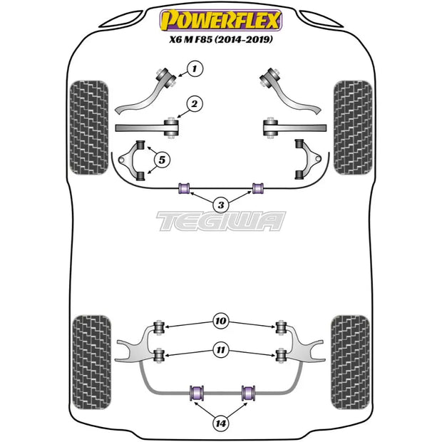 Powerflex Road Series Front Upper Wishbone Bush BMW X6 M F86 15-19