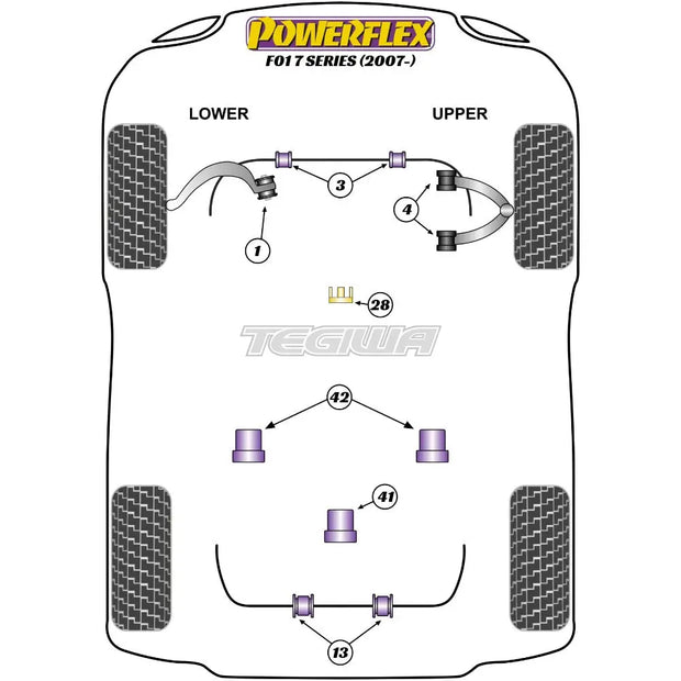 Powerflex Road Series Front Upper Wishbone Bush Camber Adjustable BMW 7 Series F01 F02 F03 F04 08-15