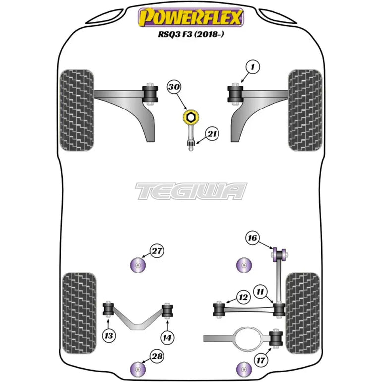 Powerflex Road Series Front Wishbone Front Bush Audi Q3 RSQ3 F3 18+