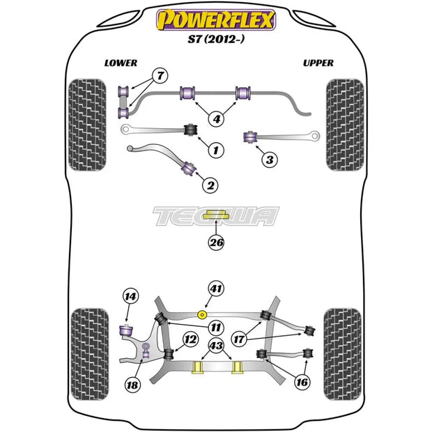 Powerflex Road Series Jack Pad Adaptor Audi A7 S7 RS7 4G8 12-18